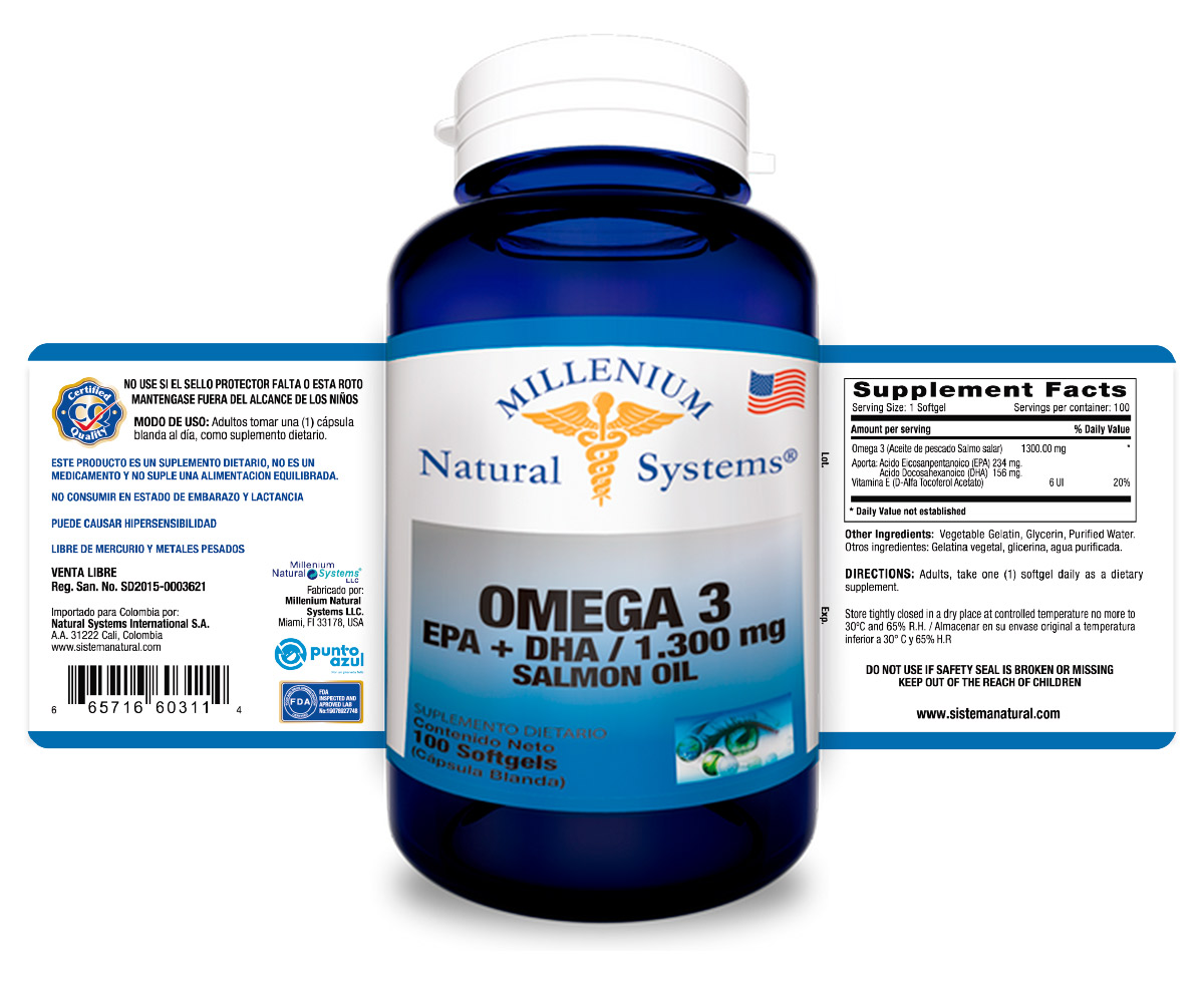 Omega 3 EPA + DHA 1300 mg