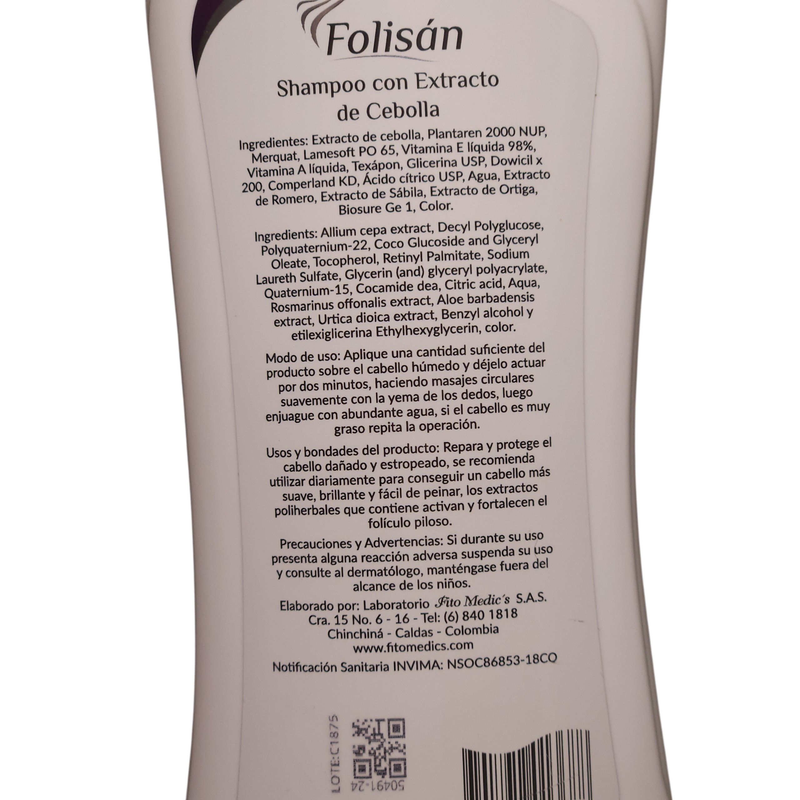 Shampoo de cebolla
