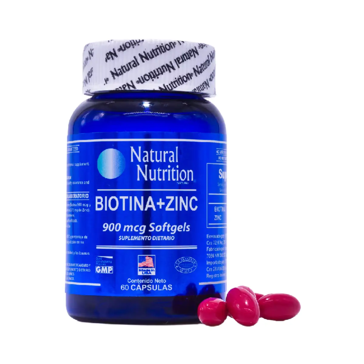 Biotina 900 mcg + Zinc