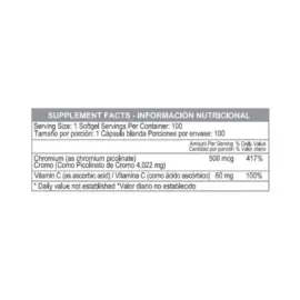 GTF Chromium Picolinate 500 mcg - Image 2