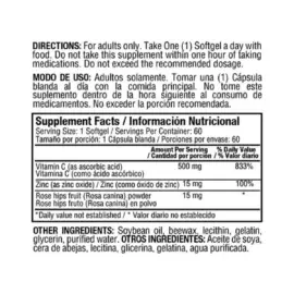 Vitamin C 500 mg with Rose Hips and Zinc - Image 2