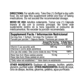 Vitamin C 500 mg with Rose Hips and Zinc - Image 2